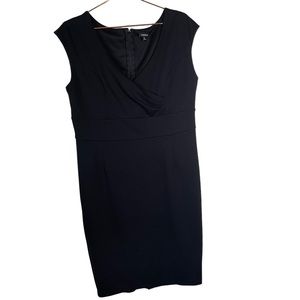 Torrid Surplice Bodycon Little Black Dress Pencil Skirt Wiggle Sleeveless